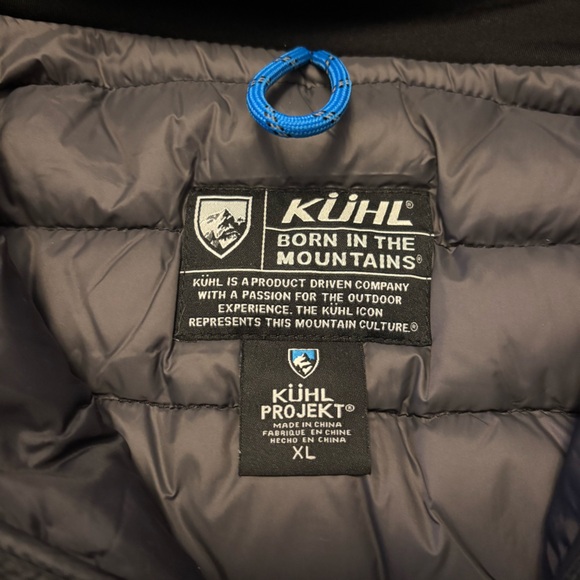 Kuhl Spyfire Hoody Puffer Jacket Goosed Down Men’s Black Size XL Gorpcore Active - Picture 4 of 16